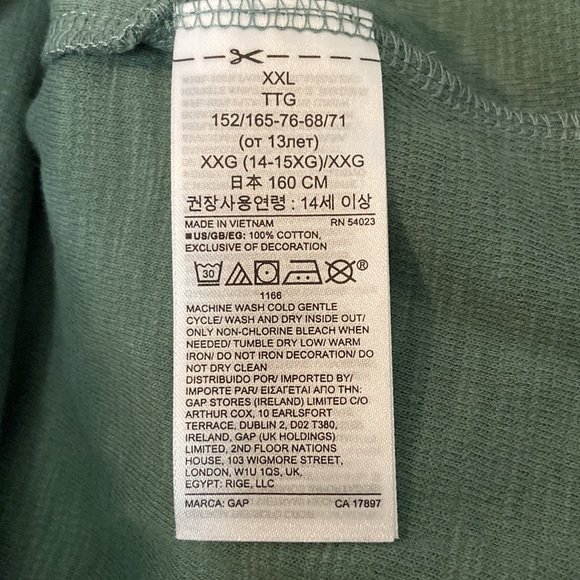 GAP Kids Boys Green Long Sleeve - Picture 5 of 5